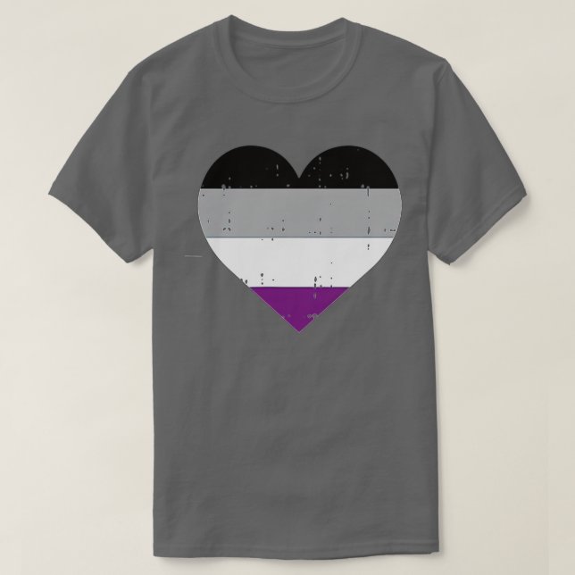 Camiseta Soporte de Orgullo de Bandera Asexual de Pocket He (Diseño del anverso)