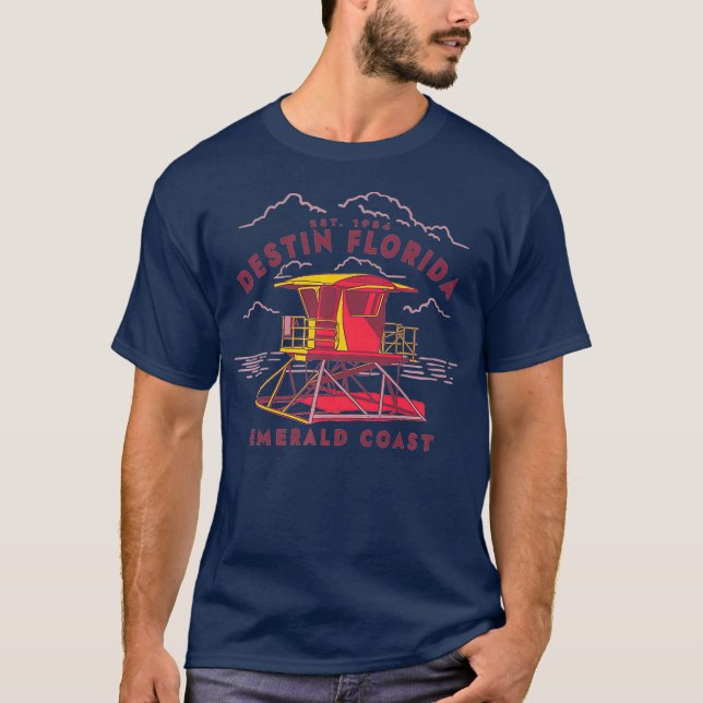 Camiseta Soporte de protección de vida Destin Florida Est 1 (Anverso)