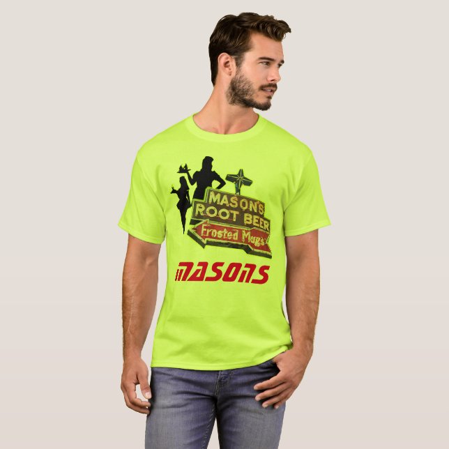 Camiseta Soporte de Rootbeer de los albañiles (Anverso completo)