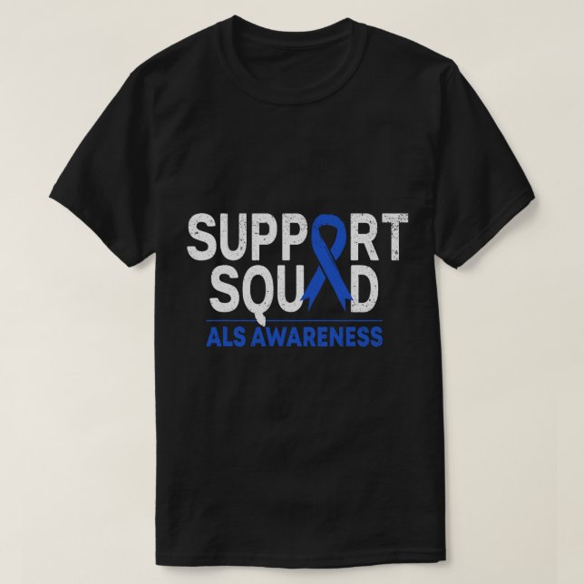 Camiseta Soporte de Squad ALS Awareness Mes Cinta Azul Supp (Diseño del anverso)