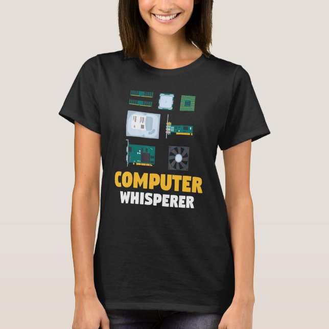 Camiseta Soporte de TI  Programador de computadoras  Susurr (Anverso)