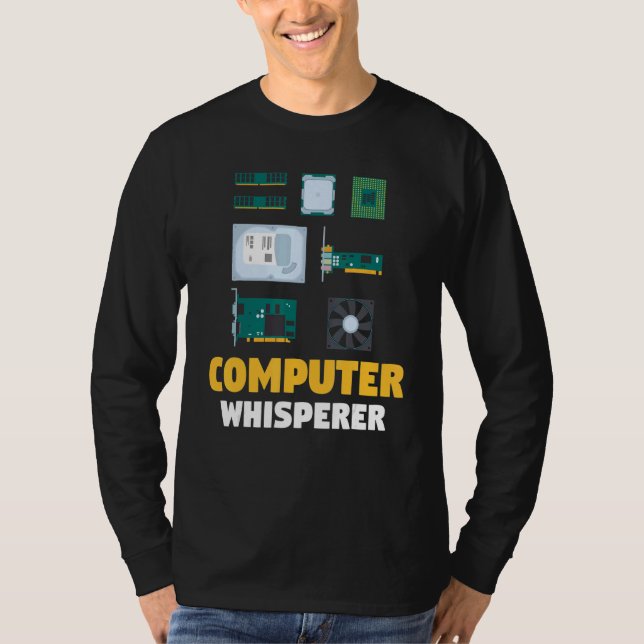 Camiseta Soporte de TI  Programador de computadoras  Susurr (Anverso)