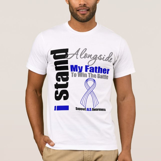 Camiseta Soporte del ALS I junto a mi padre (Anverso)