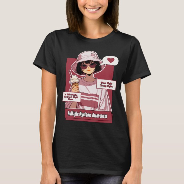 Camiseta Soporte familiar de mieloma múltiple juvenil y ele (Anverso)