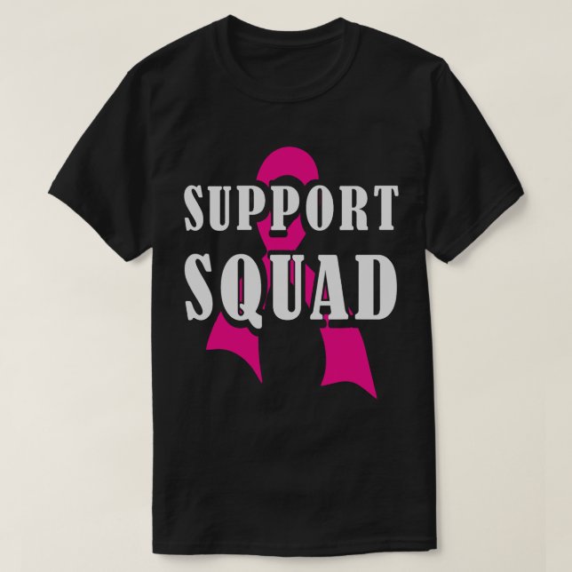 Camiseta Soporte para Cáncer de Mama Escuadrón - Escuadrón  (Diseño del anverso)