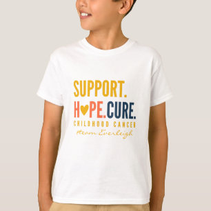 Camiseta soporte para cáncer infantil Nombre personalizado 
