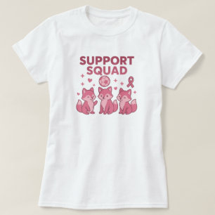 Camiseta Soporte para cintas de cinta rosada de cuádruple