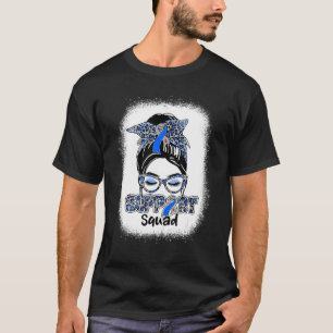 Camiseta Soporte para Diabetes de Cinta Azul Squad Messy Bu