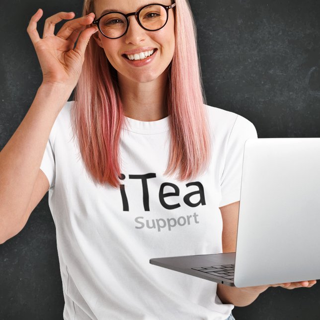 Camiseta Soporte para iTea - Geeky Pun para bebedores de té (Subido por el creador)