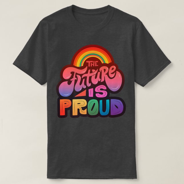 Camiseta Soporte para LGBTQ+ - El futuro es una copia premi (Diseño del anverso)