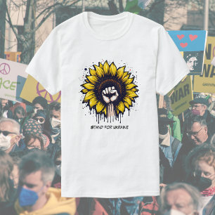 Camiseta Soporte personalizado para el girasol y el puño de