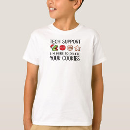 Camiseta Soporte Técnico de Navidad de Dinosaurio Estoy Aqu