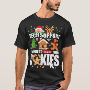 Camiseta Soporte Técnico Eliminar Tus Cookies Hombres Feo N