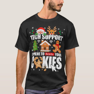 Camiseta Soporte Técnico Eliminar Tus Cookies Hombres Feo N