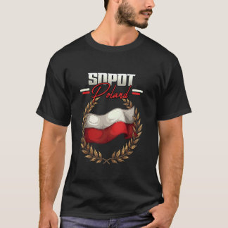 Camiseta Sopot Polonia Viajes Bandera polaca Polska