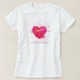 Camiseta Soprano Musical Heart Singing Part