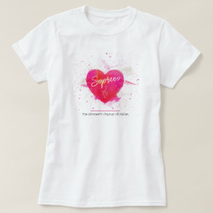Camiseta Soprano Musical Heart Singing Part