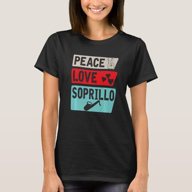 Camiseta Soprillo de amor por la paz Instrumento musical So (Anverso)
