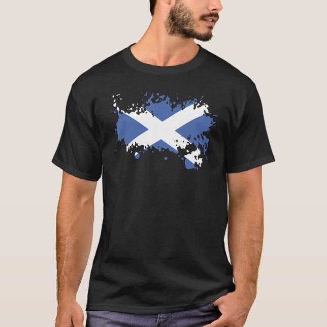 Camiseta Sopvenir de la bandera nacional de Escocia para ho (Anverso)