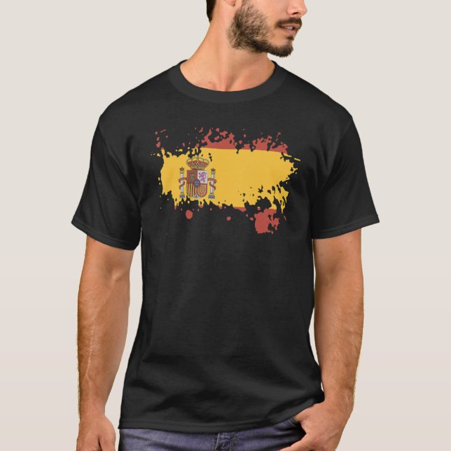 Camiseta Sopvenir de la bandera nacional de España para hom (Anverso)