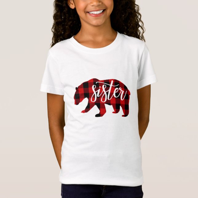 Camiseta Sor Bear | Red Plaid (Anverso)