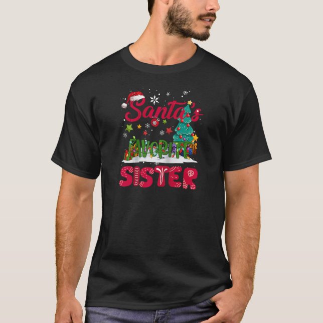 Camiseta Sor favorito de Santa Hat Navidades feos (Anverso)
