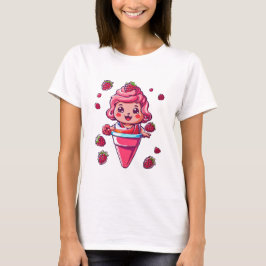 Camiseta Sorbete de frambuesa Kawaii
