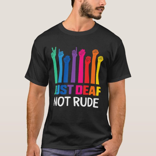 Camiseta Sordera No Ruda Conciencia Sorda Cinta Amarilla As (Anverso)