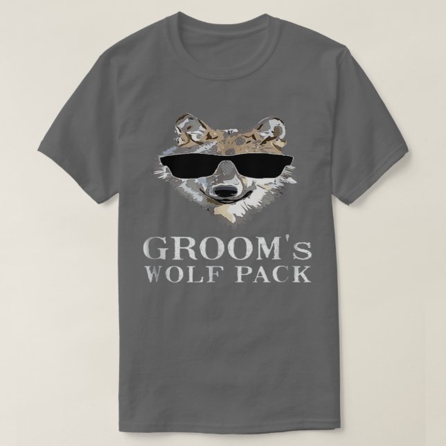 Camiseta Sorprendente bachillerato del partido Grooms Wolf  (Diseño del anverso)