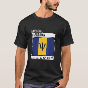 Camiseta Sorprendente barbadense desde 1987, 35º nacimiento
