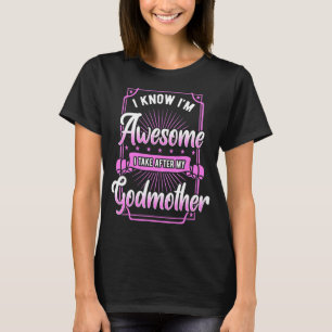 Camiseta Sorprendente bebé divino toma de la padrina padrin