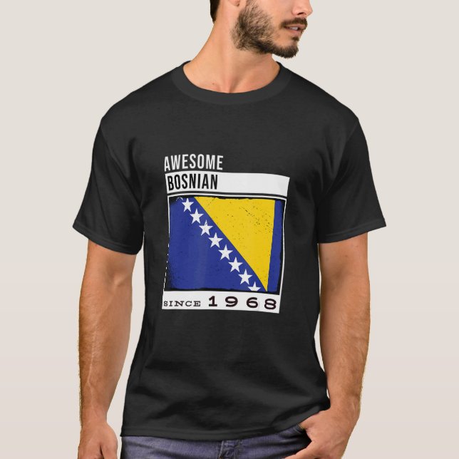 Camiseta Sorprendente bosnio desde 1968 - 54º cumpleaños de (Anverso)