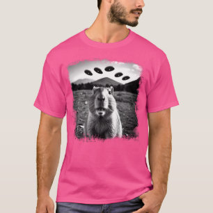 Camiseta Sorprendente Capybara Selfie Alien Ufo Capybara