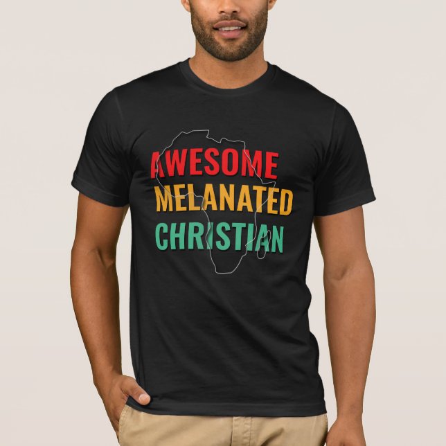 Camiseta Sorprendente cristiano melanizado (Anverso)