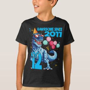 Camiseta Sorprendente desde 2011 12º cumpleaños Dinosaurio 