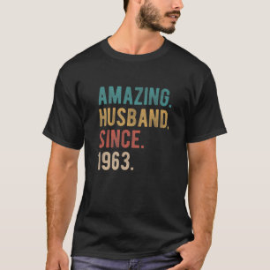 Camiseta Sorprendente Esposo Desde 1963 59º Aniversario Bod