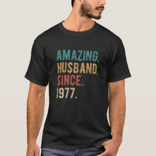Camiseta Sorprendente Esposo Desde 1977 - 45º Boda Aniversa
