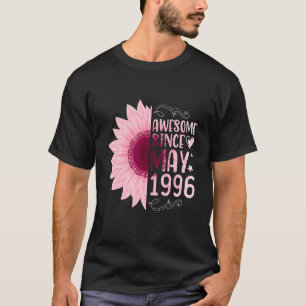 Camiseta Sorprendente Girasol Rosa Desde Mayo De 1996 Cumpl
