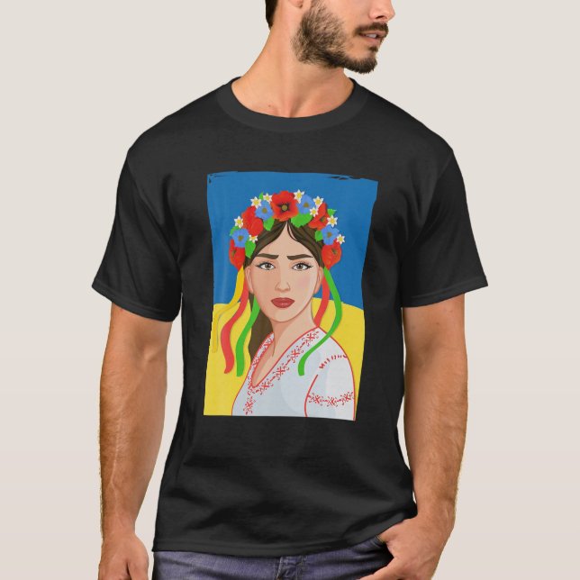 Camiseta Sorprendente Guay Chica ucraniano arte orgullo de  (Anverso)