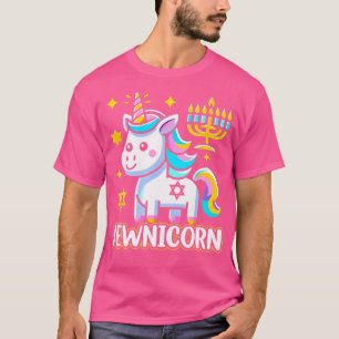 Camiseta Sorprendente Jewnicorn Menorah Star Of David Jewis