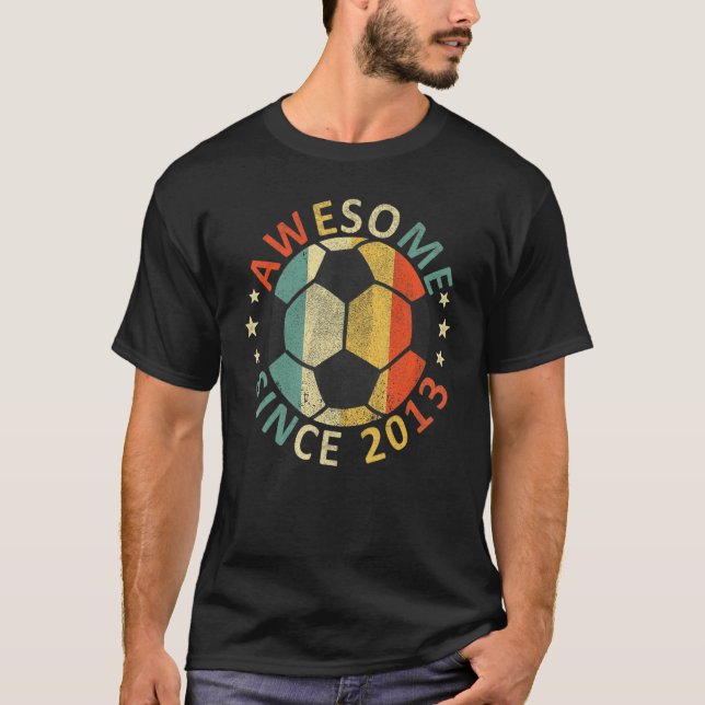 Camiseta Sorprendente jugador de fútbol de noveno cumpleaño (Anverso)