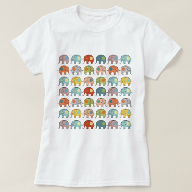 Camiseta Sorprendente lindo circo trendy elefante indio (Diseño del anverso)