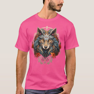 Camiseta Sorprendente Lobo de la Naturaleza Temporada Otoño
