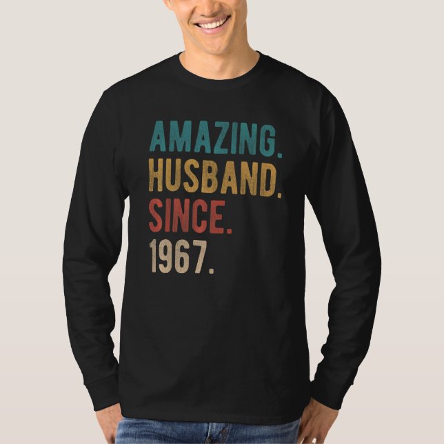 Camiseta Sorprendente marido desde 1967 55º aniversario Bod (Anverso)