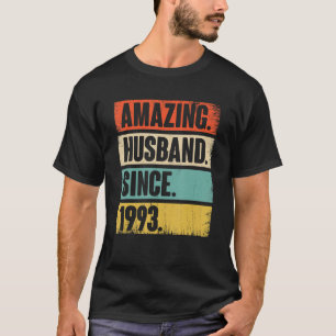 Camiseta Sorprendente marido desde 1993 29 años de Boda