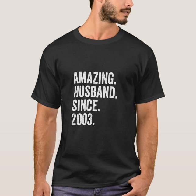 Camiseta Sorprendente marido desde 2003 19º aniversario Bod (Anverso)