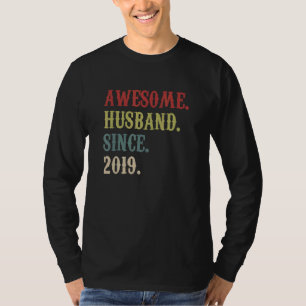 Camiseta Sorprendente marido desde los años 2019 retro 3 Bo