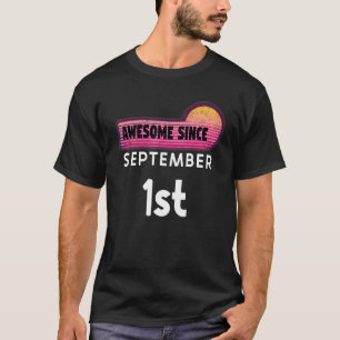 Camiseta Sorprendente Nacido El 1 De Septiembre Cumpleaños 