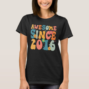 Camiseta Sorprendente niño de 7 años desde 2016 Chica de sé