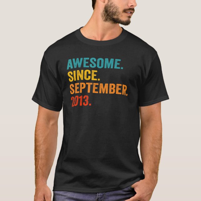 Camiseta Sorprendente niño de 9 años desde septiembre de 20 (Anverso)